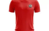 Heren t-shirt met Fedde logo rood - Sonnema