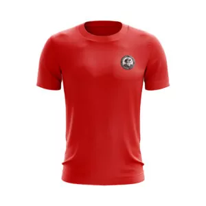 Heren t-shirt met Fedde logo rood - Sonnema